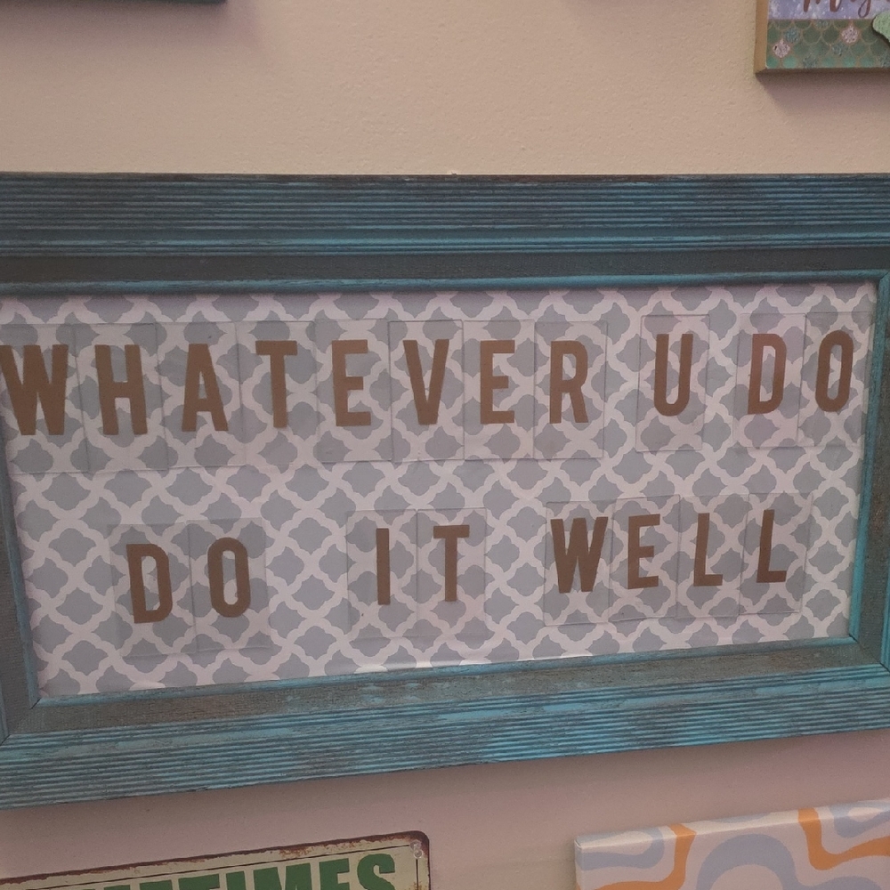 Teal and Gold Motivational Wall Art